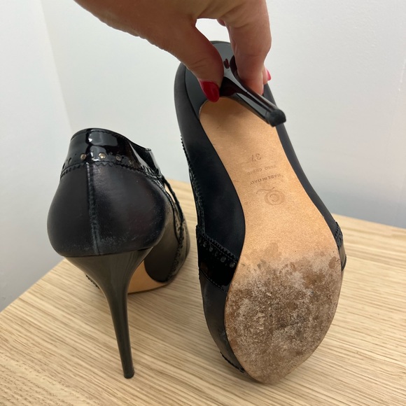 Alexander McQueen Oxford Bootie peep-toe Skull heels - Picture 6 of 8